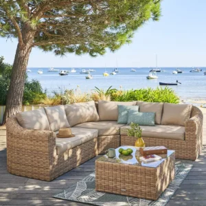 Salon d'angle de jardin 5 personnes MOORÉA Savana